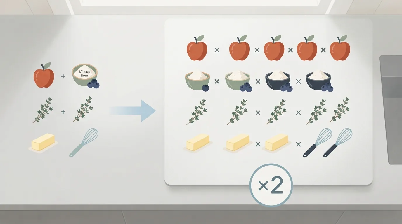 Cómo Multiplicar los Ingredientes de una Receta sin Arruinarla