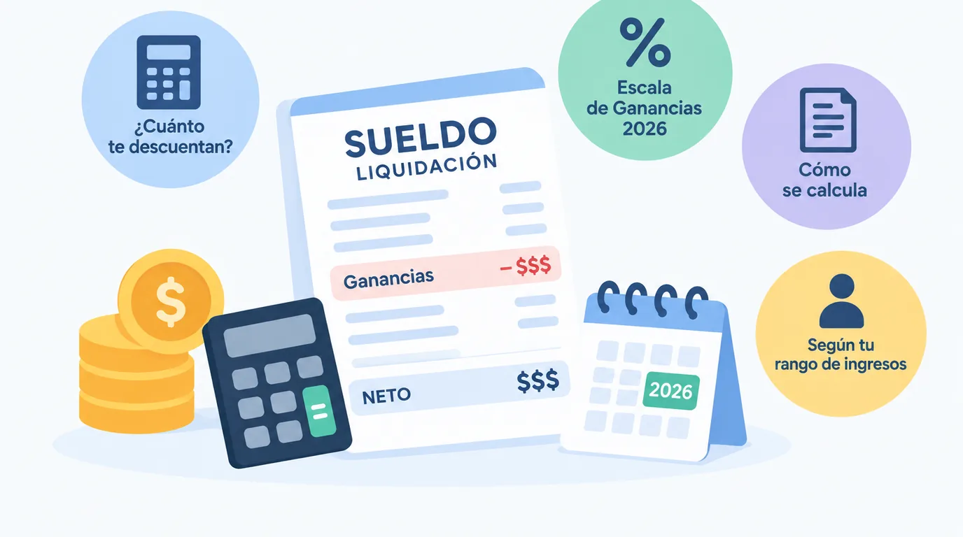 ¿Cuánto Me Descuentan de Ganancias del Sueldo? Cómo se Calcula con la Escala Oficial 2026